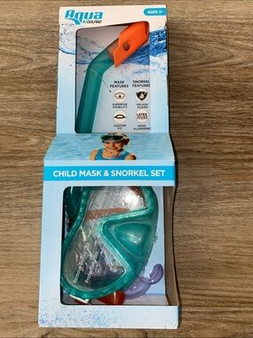 Splash Kids Snorkel and Mask Set - Teal & Orange